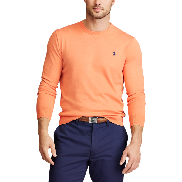 True Orange Cotton Crewneck Jumper Polo Golf 3