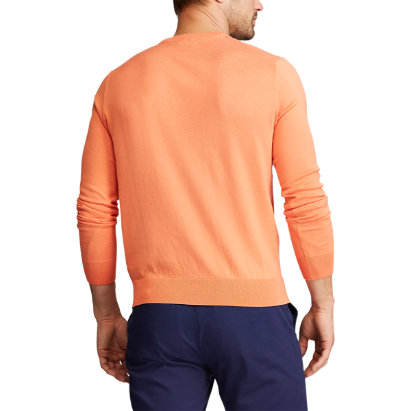 True Orange Cotton Crewneck Jumper Polo Golf 4