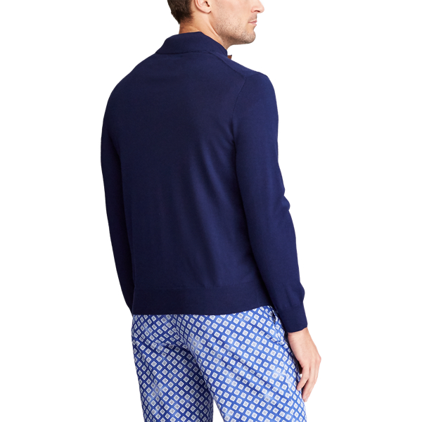 Refined Navy Washable Merino Wool Jumper RLX 4