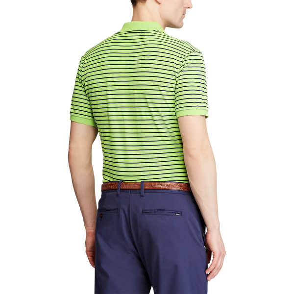 Riviera Green/Navy/White Custom Slim Performance Polo RLX 4
