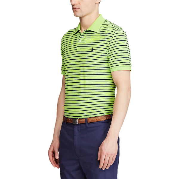 Riviera Green/Navy/White Custom Slim Performance Polo RLX 5