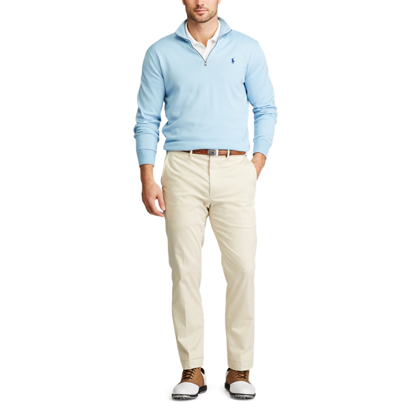 Baumwollpullover mit Reißverschluss Polo Golf in Puderblau 2