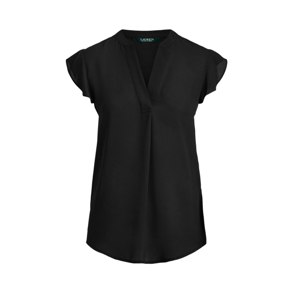 Georgette Flutter-Sleeve Top Lauren 1