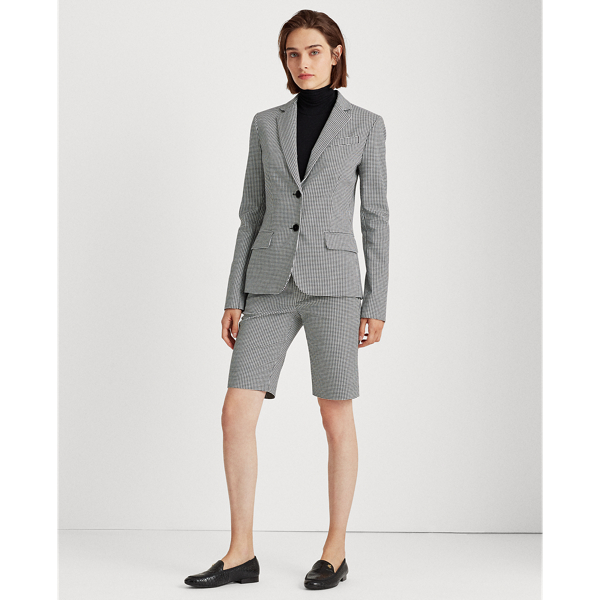 Black/White Pinstripe Cotton Twill Blazer Lauren 3