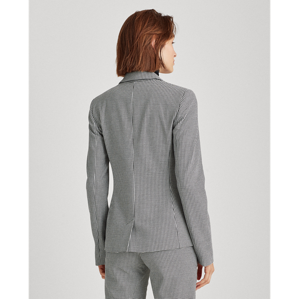Black/White Pinstripe Cotton Twill Blazer Lauren 4