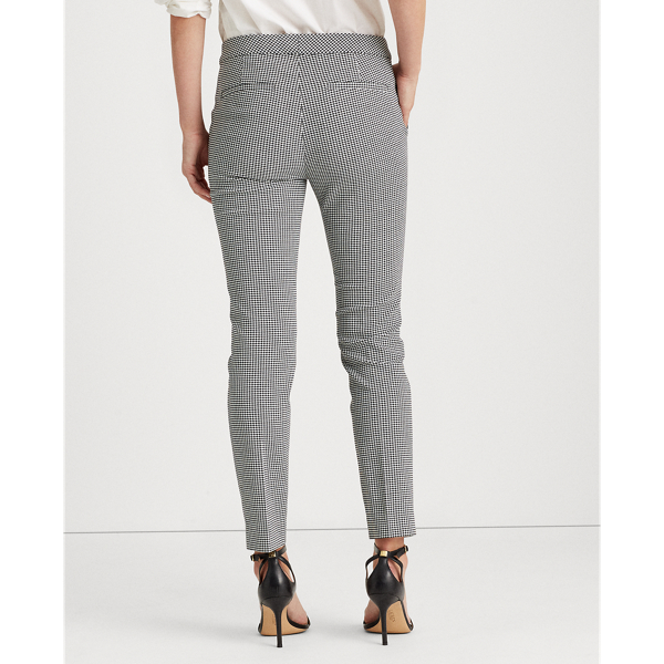 Black/Silk Whited Houndstooth Stretch Trouser Lauren 4