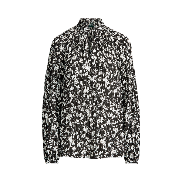 Top de georgette con lazo al cuello Lauren en 1