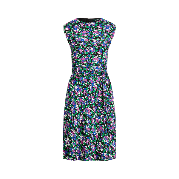 Georgette Cap-Sleeve Dress