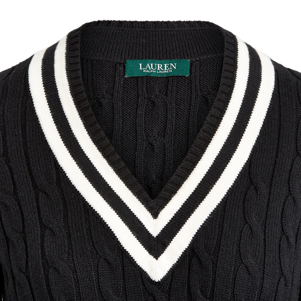 Polo Black/Cream Cotton Cricket Sweater Lauren 7