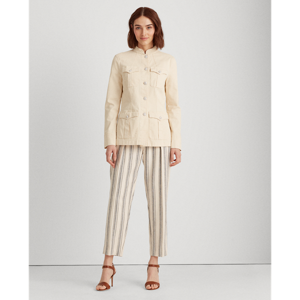 Raw Cotton Stretch-Cotton Canvas Jacket Lauren 4