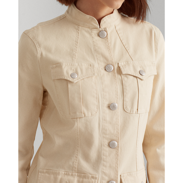 Raw Cotton Stretch-Cotton Canvas Jacket Lauren 6