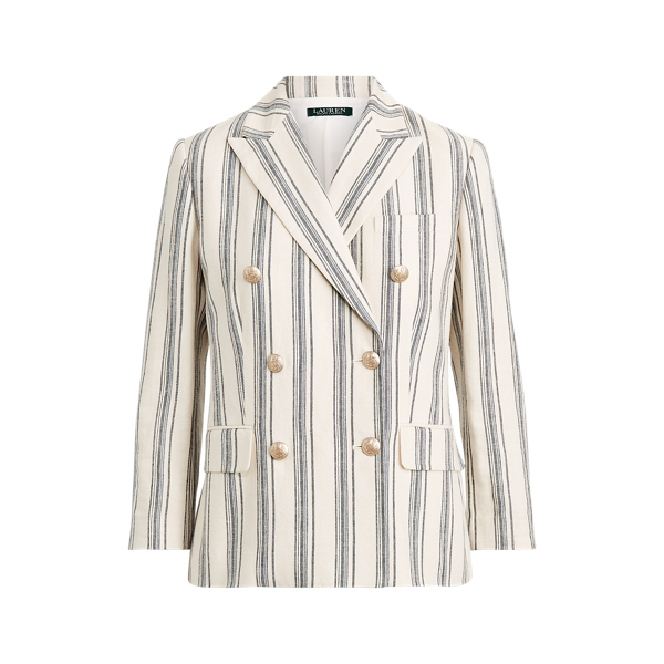 Striped Linen Twill Blazer Lauren 1