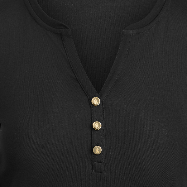 Polo Black Stretch Henley Tee Lauren 5
