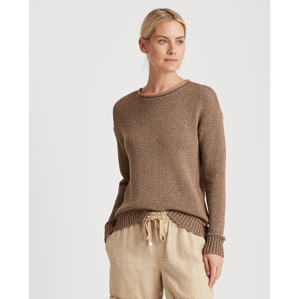 Gold Cotton-Blend Jumper Lauren 3