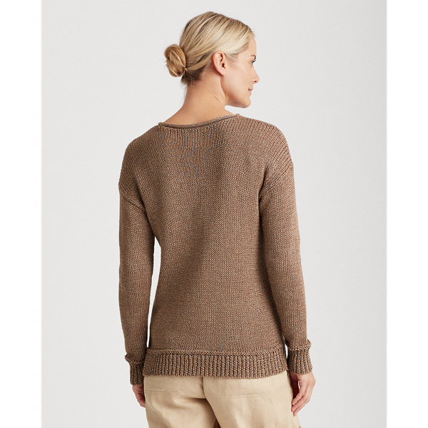 Gold Cotton-Blend Jumper Lauren 4