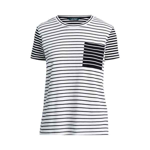 T-shirt en m&eacute;lange de coton ray&eacute; Lauren en 1