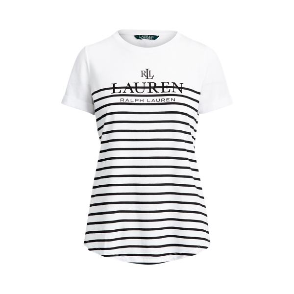 Striped Logo Tee Lauren 1