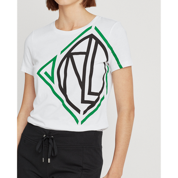 White Graphic Logo Tee Lauren 5