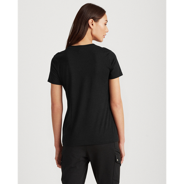 Polo Black Logo Cotton-Modal Tee Lauren 4