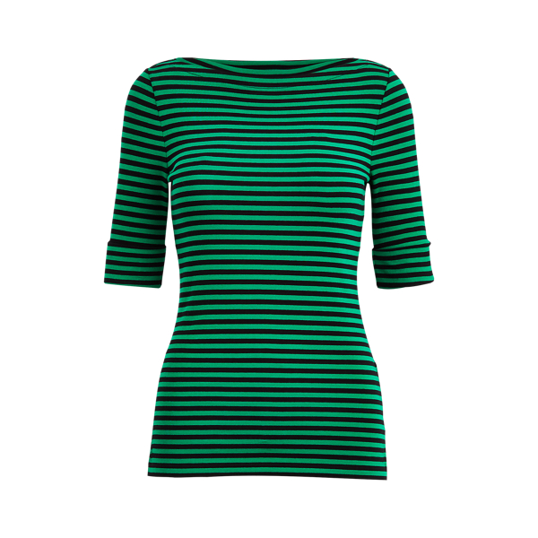 Striped Cotton-Blend Top