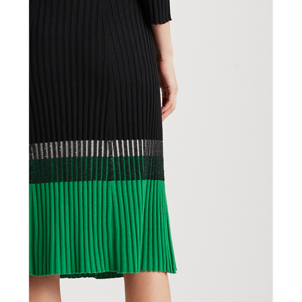 Polo Black/Silk White Three-Tone Ribbed Skirt Lauren 5