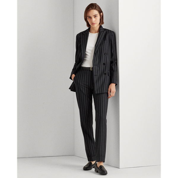 Black/White Wool Crepe Blazer Lauren 4