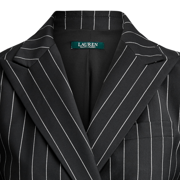 Black/White Wool Crepe Blazer Lauren 7