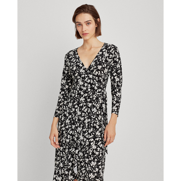 Polo Black/Silk White High-Low Jersey Dress Lauren 3