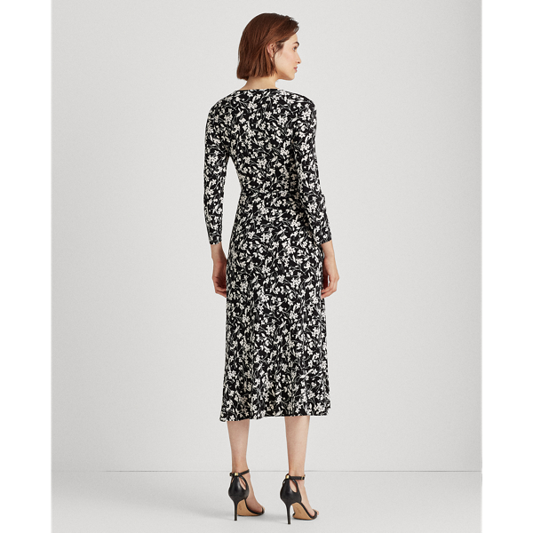 Polo Black/Silk White High-Low Jersey Dress Lauren 4