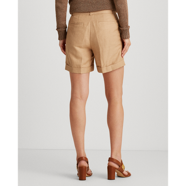 Birch Tan Linen-Twill Short Lauren 4