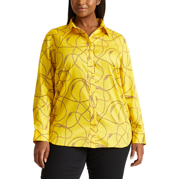 Dandelion Fields Multi Print Cotton-Sateen Shirt Lauren Woman 3