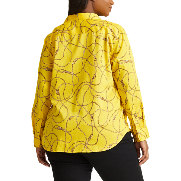 Dandelion Fields Multi Print Cotton-Sateen Shirt Lauren Woman 4