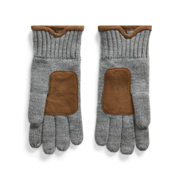Dark Vintage Heather Merino Wool Gloves Polo Ralph Lauren 2
