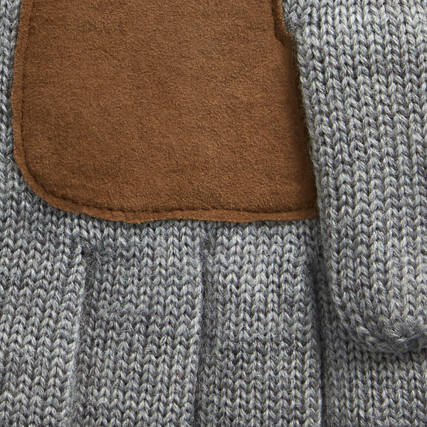 Dark Vintage Heather Merino Wool Gloves Polo Ralph Lauren 3
