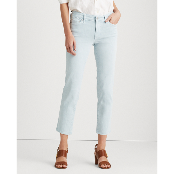 Soft Blue Wash Premier Straight Ankle Jean Lauren 3