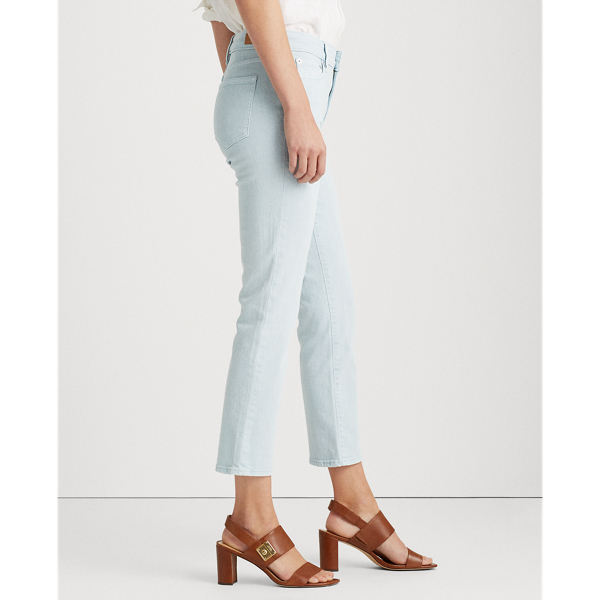 Soft Blue Wash Premier Straight Ankle Jean Lauren 4