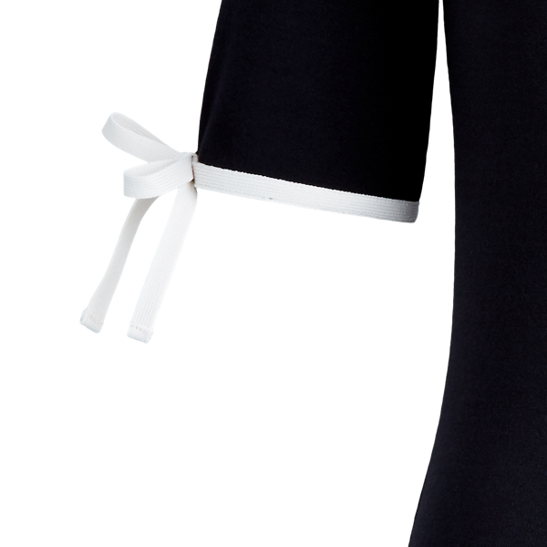 Black Cotton-Blend Boatneck Top Lauren 6