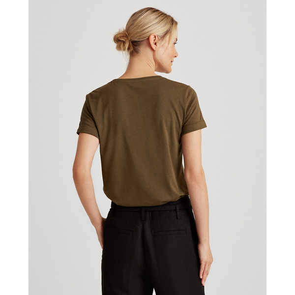 Dark Sage Logo Cotton Tee Lauren 4