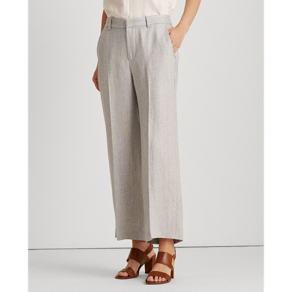 Light Blue Herringbone Wide-Leg Trouser Lauren 3
