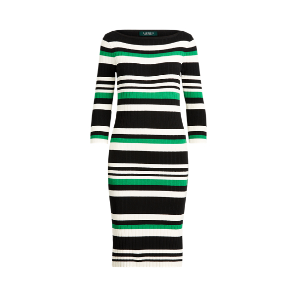 Geripptes Kleid mit U-Boot-Ausschnitt Lauren in 1