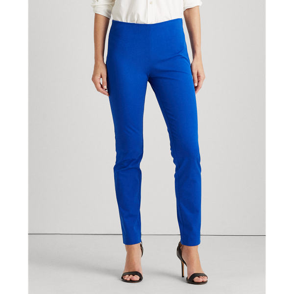 Blue Glacier Floral Stretch Twill Skinny Trouser Lauren 3