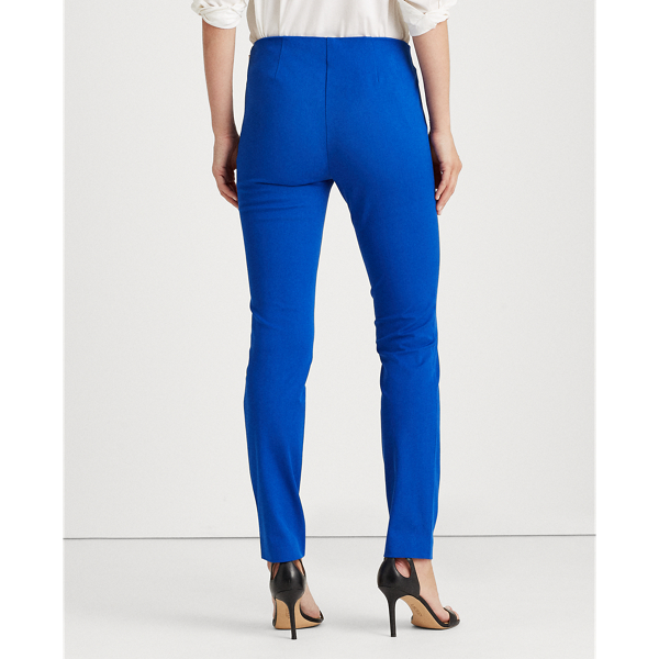 Blue Glacier Floral Stretch Twill Skinny Trouser Lauren 4