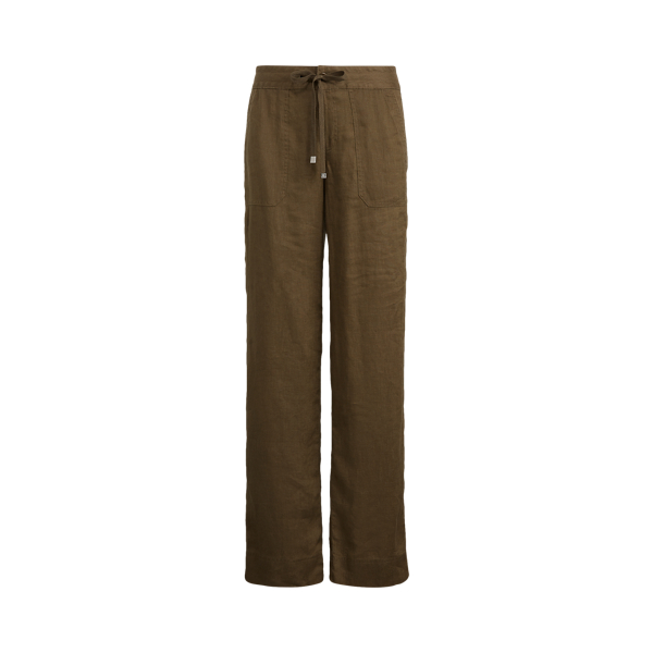 Leinenhose mit weitem Bein