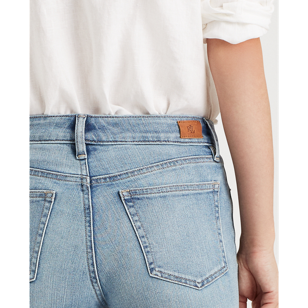 Light Indigo Wash Stretch Cotton-Blend Short Lauren 5