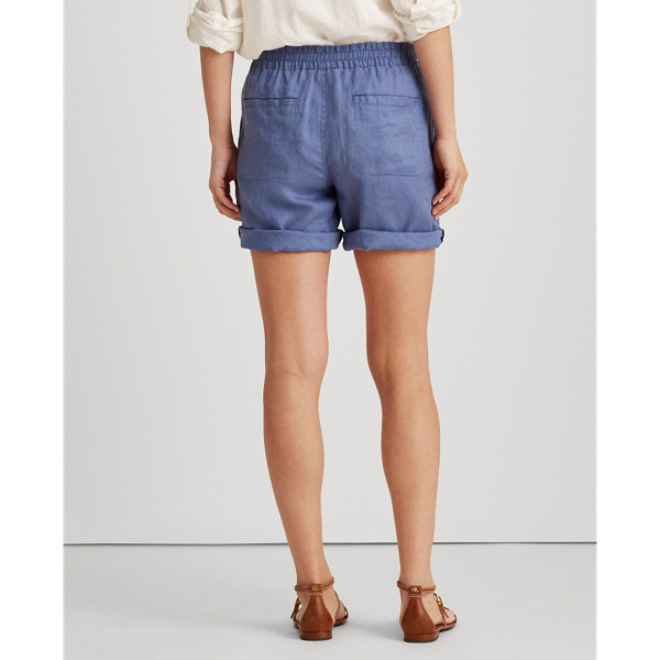 Stormy Sky Wash Linen Drawcord Short Lauren 4