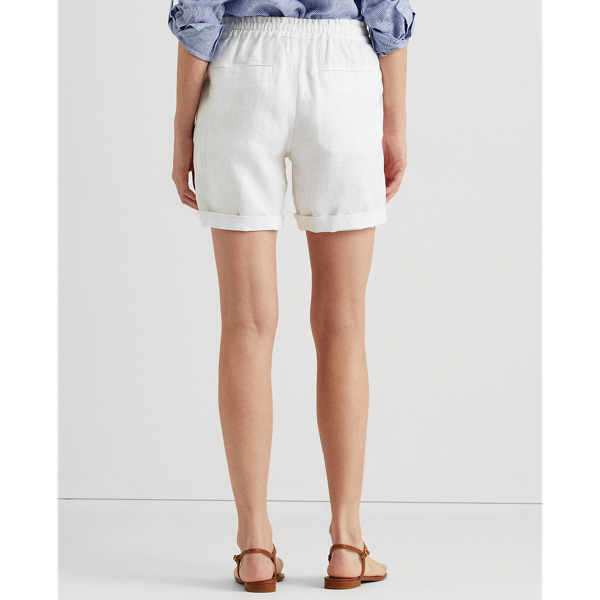 White Linen Drawcord Short Lauren 6