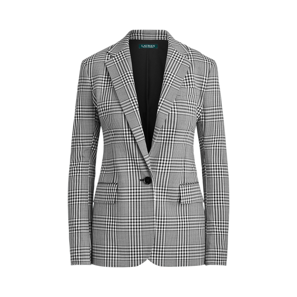 Plaid Cotton-Wool Blazer Lauren in 1