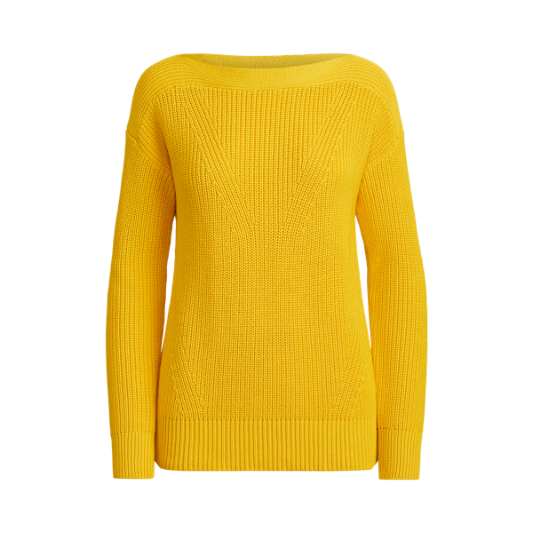 Pull &agrave; encolure bateau en coton Lauren en 1