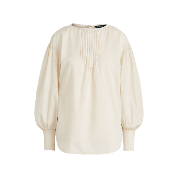 Maglia in cotone con maniche a palloncino Lauren in Crema mascarpone/Mascarpone 2