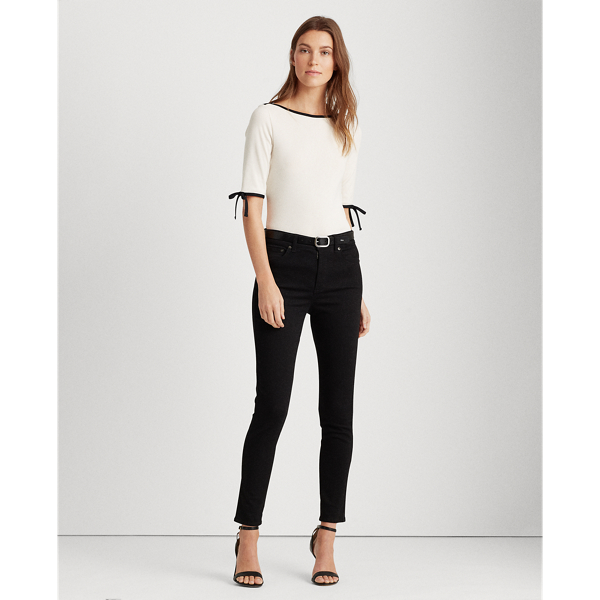 Mascarpone Cream Cotton-Blend Boatneck Top Lauren 3
